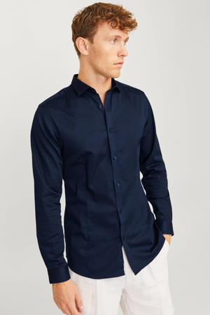 zakelijk overhemd donkerblauw