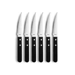 steakmessen rvs + zwart (6-delig)