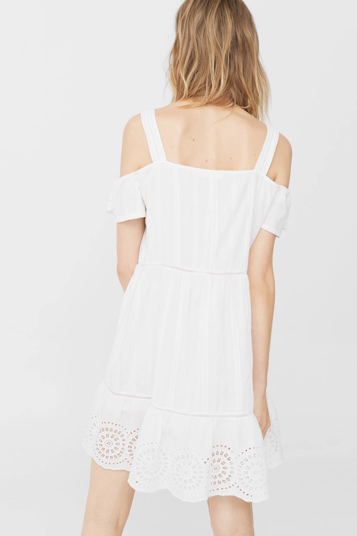 off shoulder jurk wit