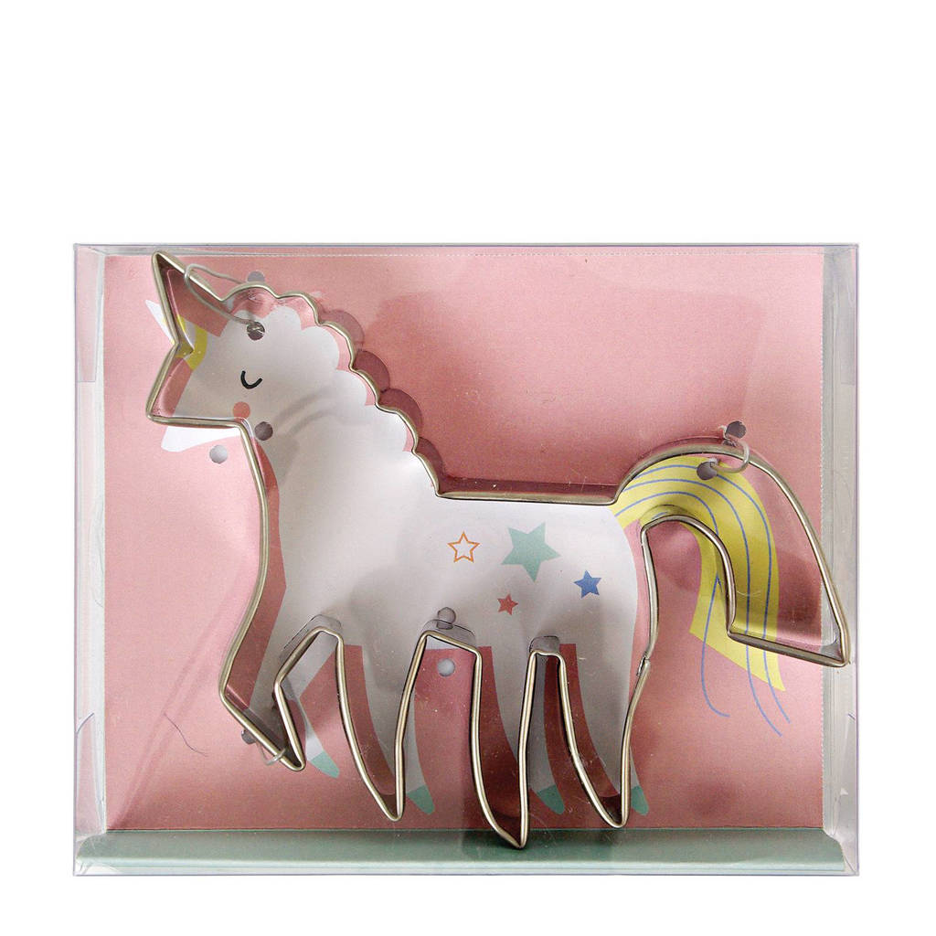 Meri Meri uitsteekvorm Unicorn, Roze/wit