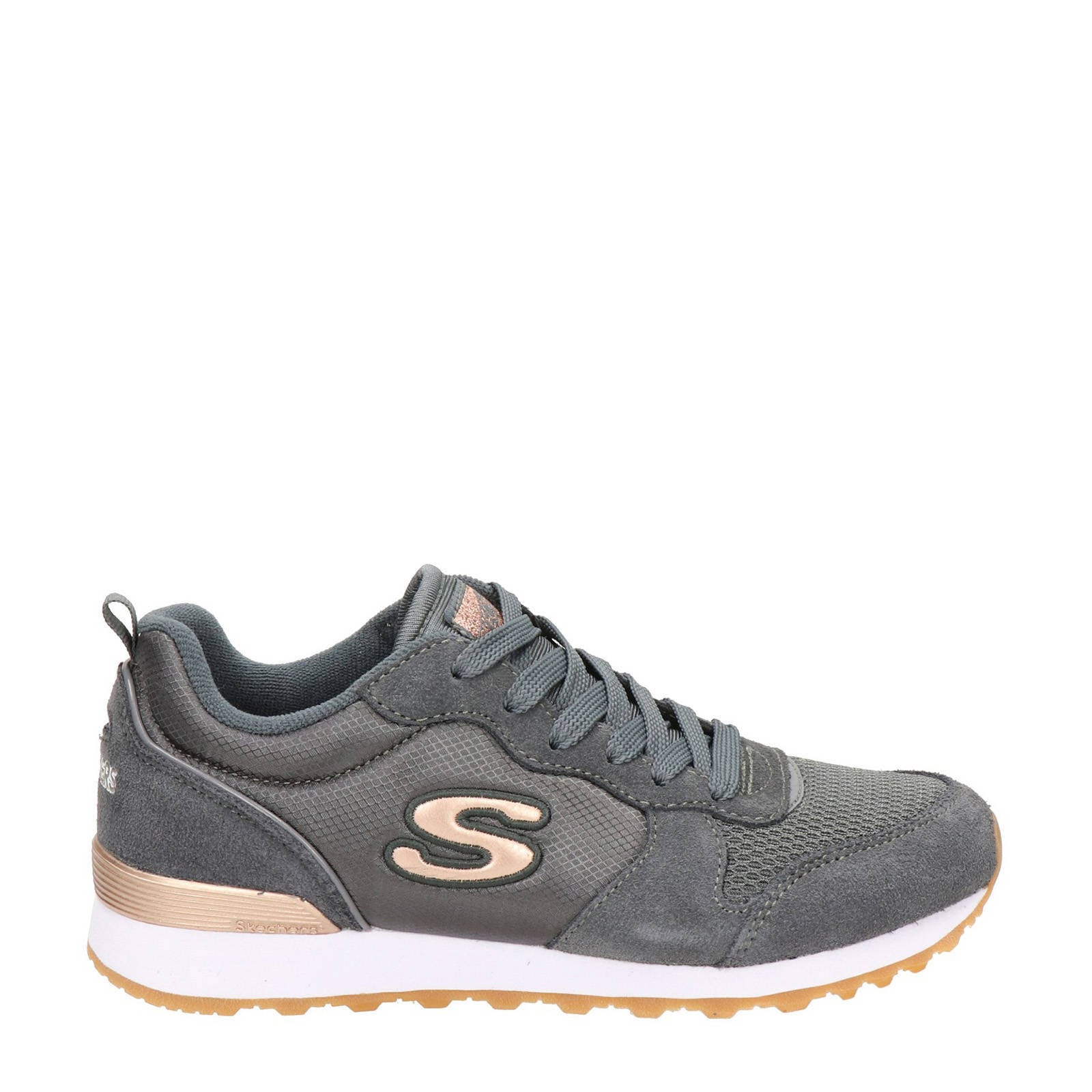 Skechers Originals suède sneakers grijs | wehkamp