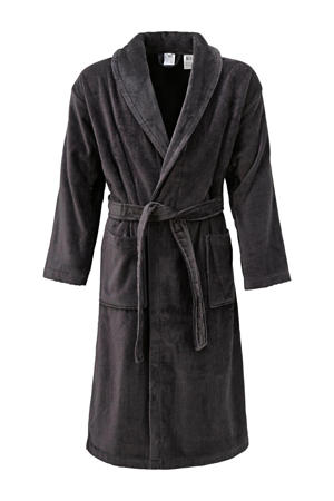 unisex velours badjas Prestige antraciet