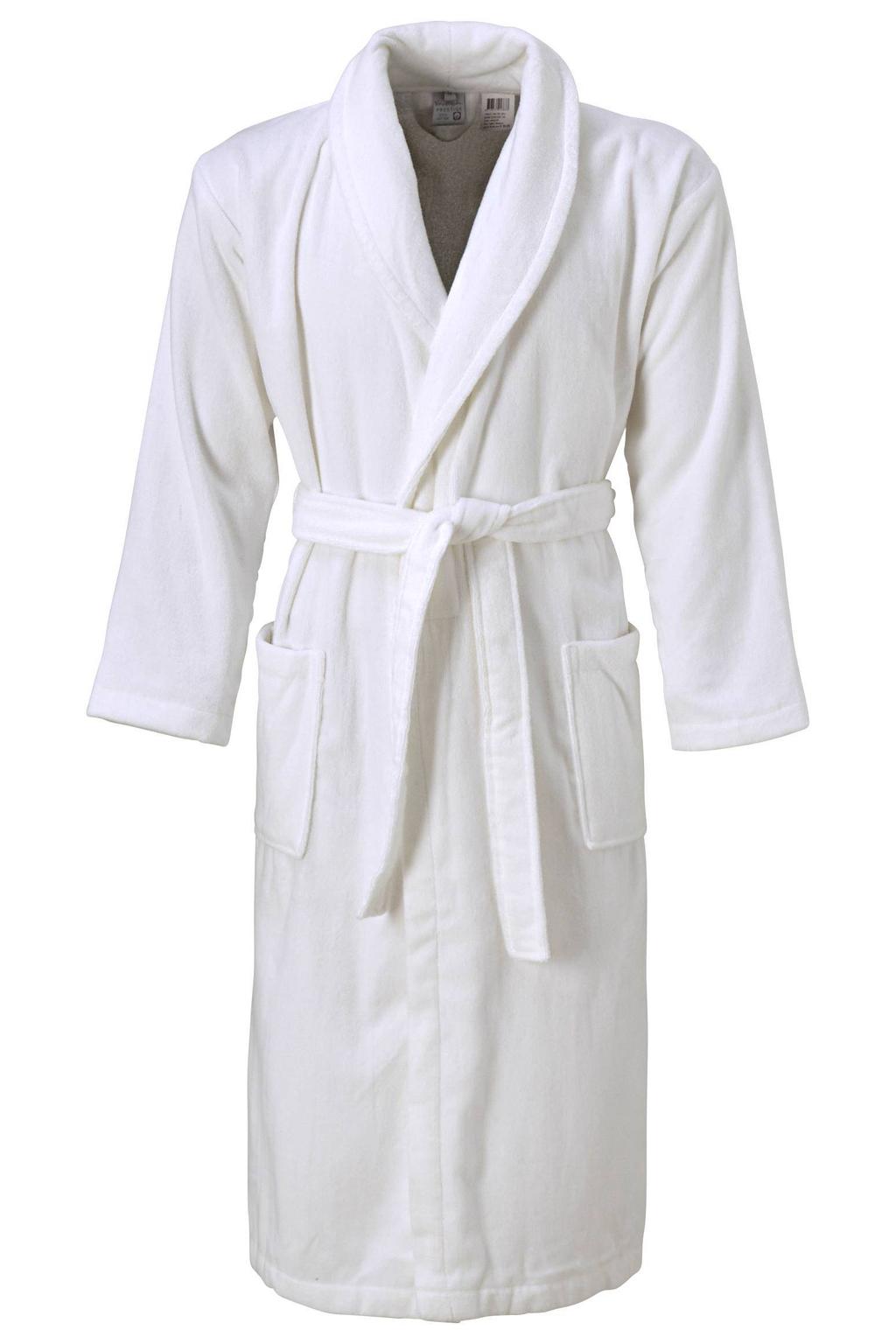 Vandyck unisex fluwelen badjas Prestige wit