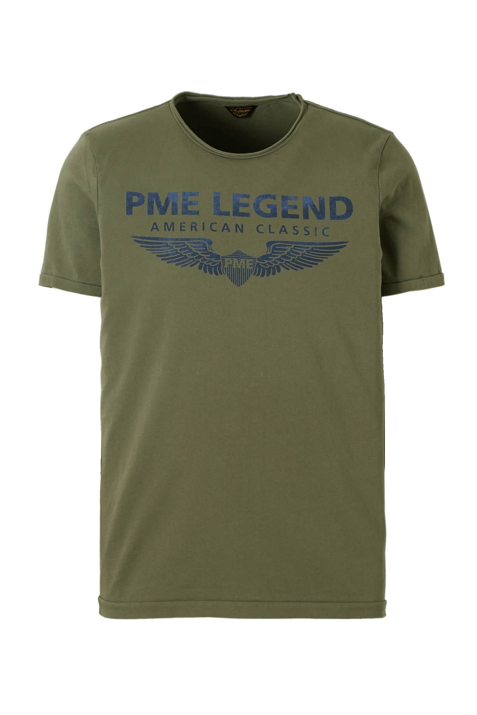PME Legend T-shirt met logo groen | wehkamp