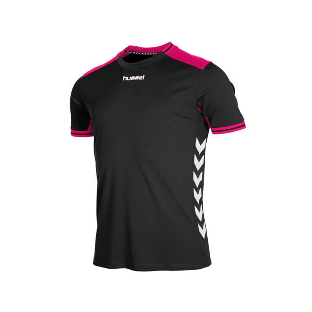 hummel T-shirt zwart/roze | wehkamp