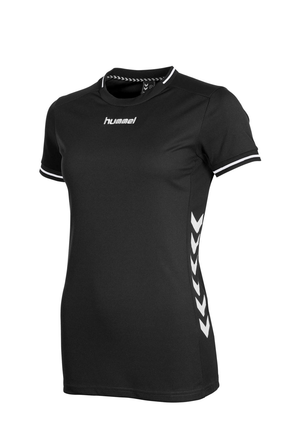 hummel sport T-shirt zwart/wit