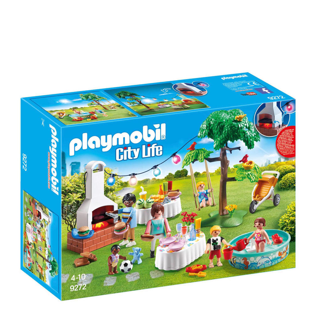 Playmobil City Life familiefeest met barbecue
