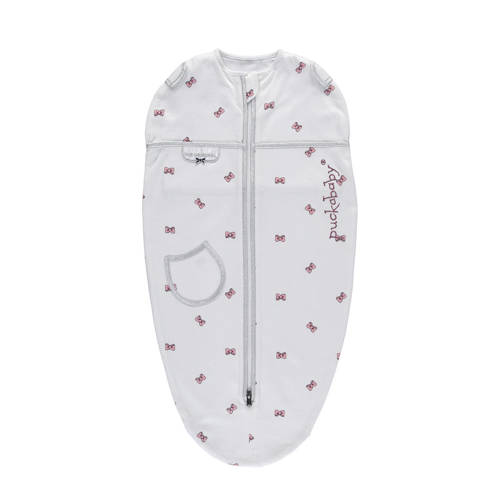 Puckababy The Original Mini Slaapzak 3 6 Mnd White Bowy puckababy kopen in de aanbieding
