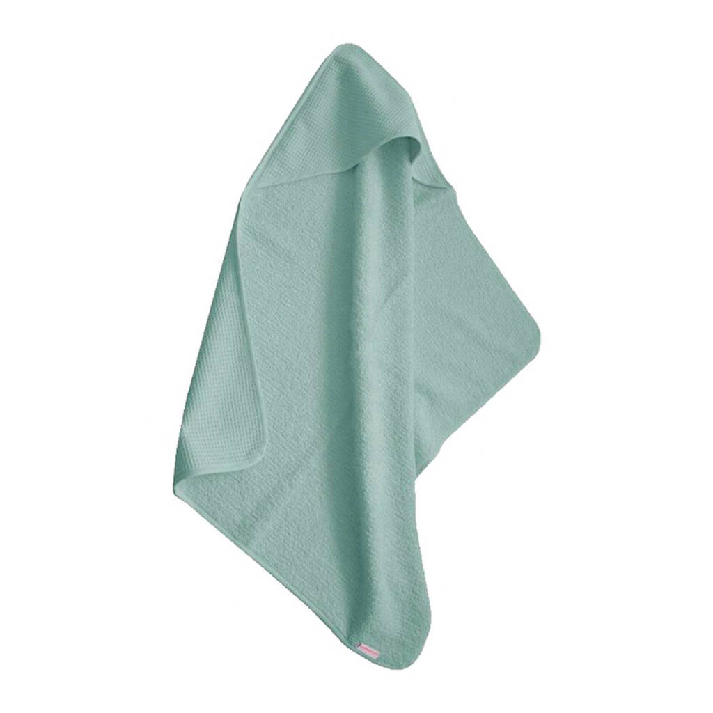 Cottonbaby Wafel badcape 75x75 cm oudgroen, Oudgroen