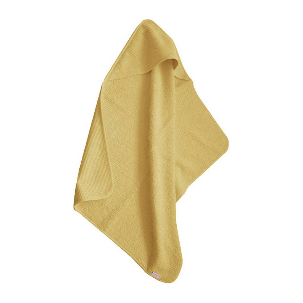 Cottonbaby Wafel badcape 75x75 cm oker, Oker