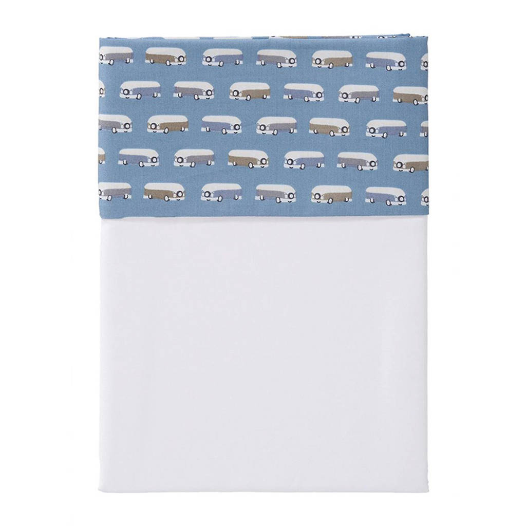 Cottonbaby bus wieglaken 75x90 cm oudblauw