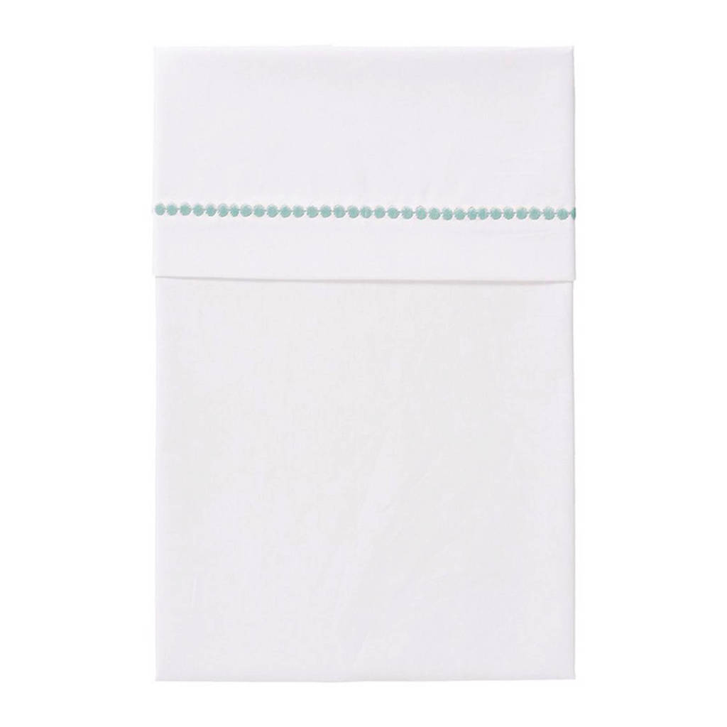 Cottonbaby bolletjes wieglaken 75x90 cm oudgroen, Oudgroen/wit