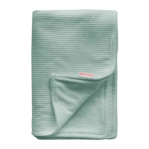 Cottonbaby Wiegdeken Gevoerd 75X95 Cm Oudgroen cottonbaby kopen in de aanbieding