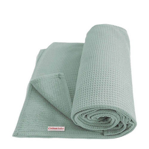 Cottonbaby Ledikantdeken 120X150 Cm Oudgroen cottonbaby kopen in de aanbieding