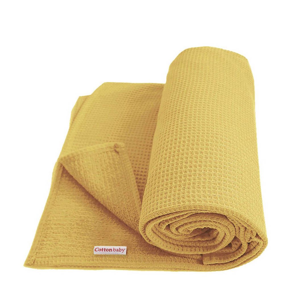 Cottonbaby baby ledikantdeken 120x150 cm oker, Oker