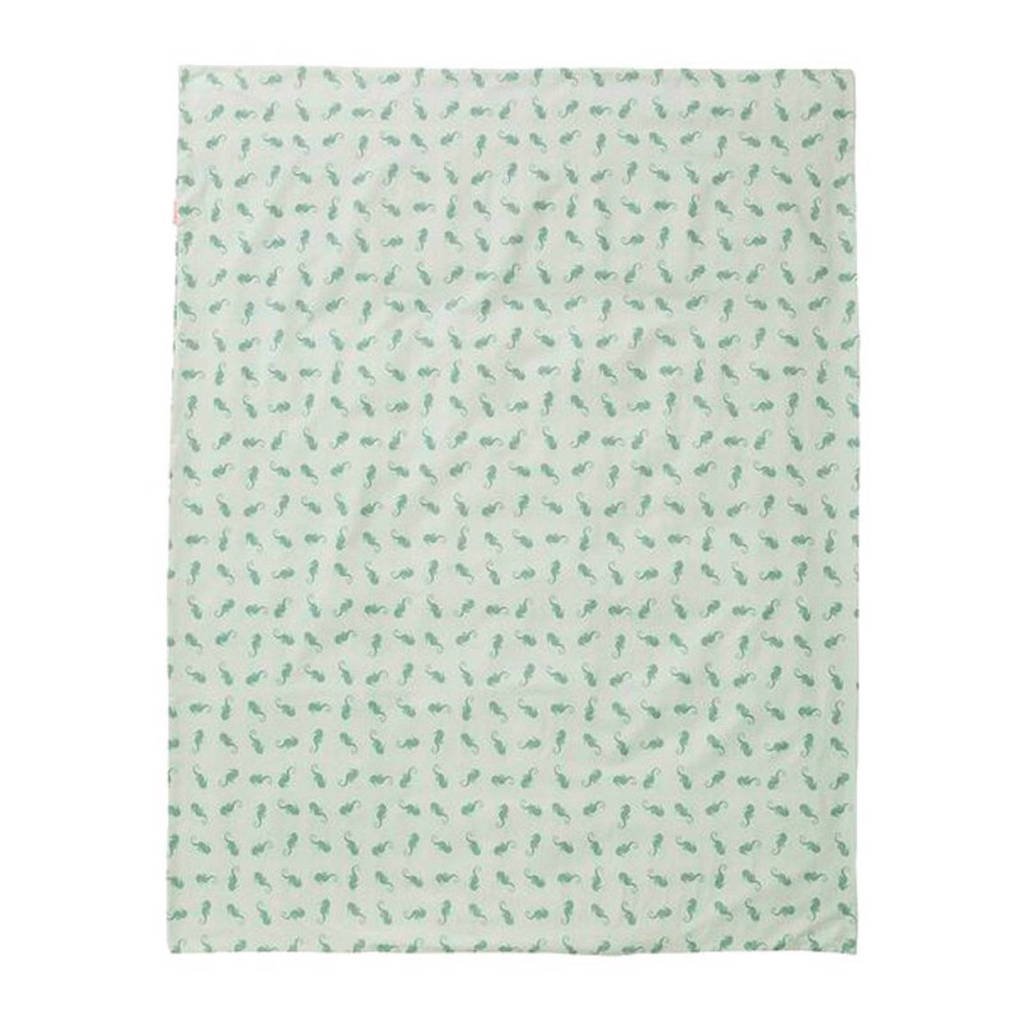 Cottonbaby zeepaardjes dekenhoes 100x135 cm mint, Mint