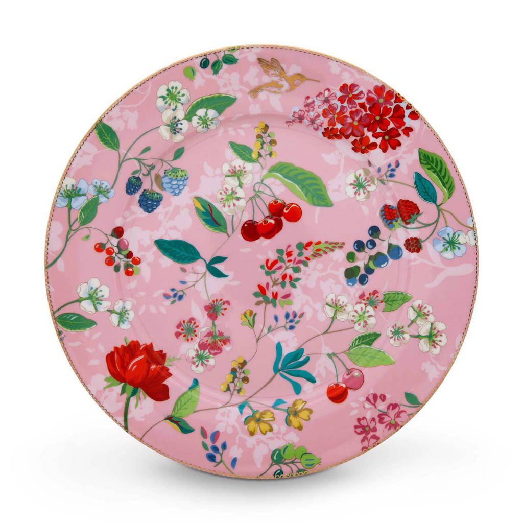 Pip Studio Floral onderbord (Ø32 cm), Roze