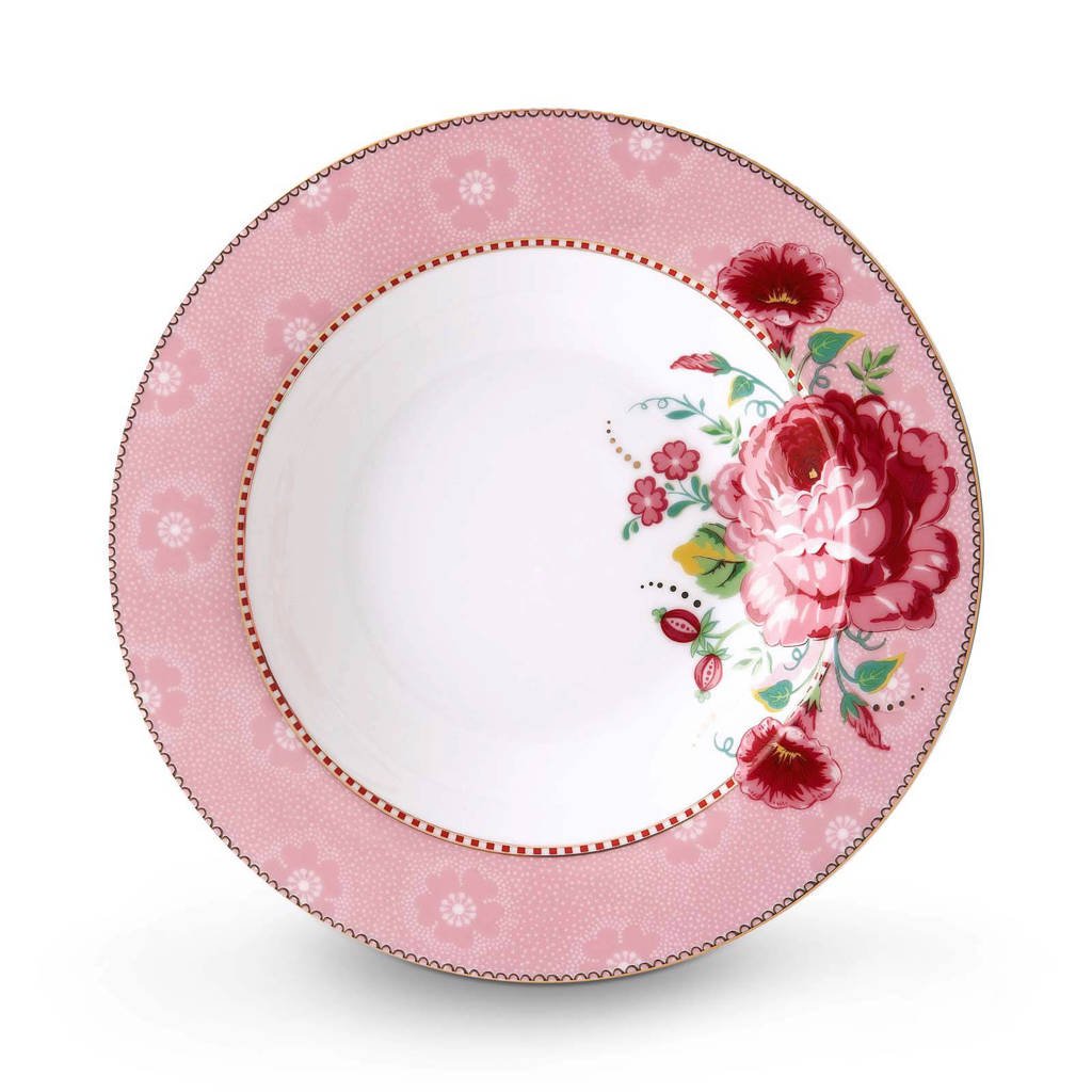 Pip Studio Floral soepbord (Ø21,5 cm), Roze