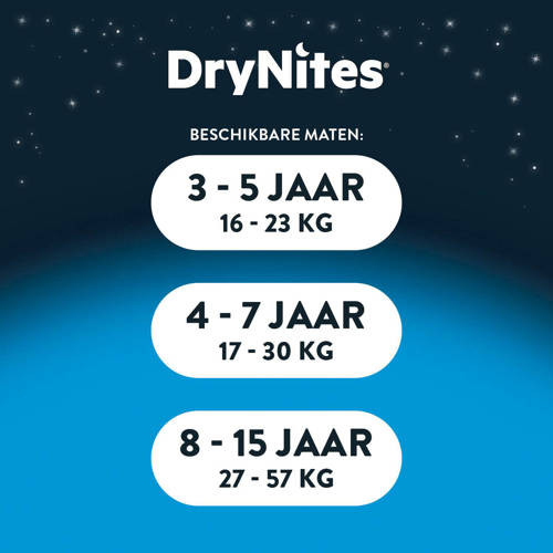 Huggies DryNites® luierbroekjes - jongens - 4 tot 7 jaar (17 - 30