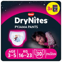 Huggies DryNites Pyjama Pants Girl 3-5 Years (16-23kg) 3 pakken, S: 3-5 jaar