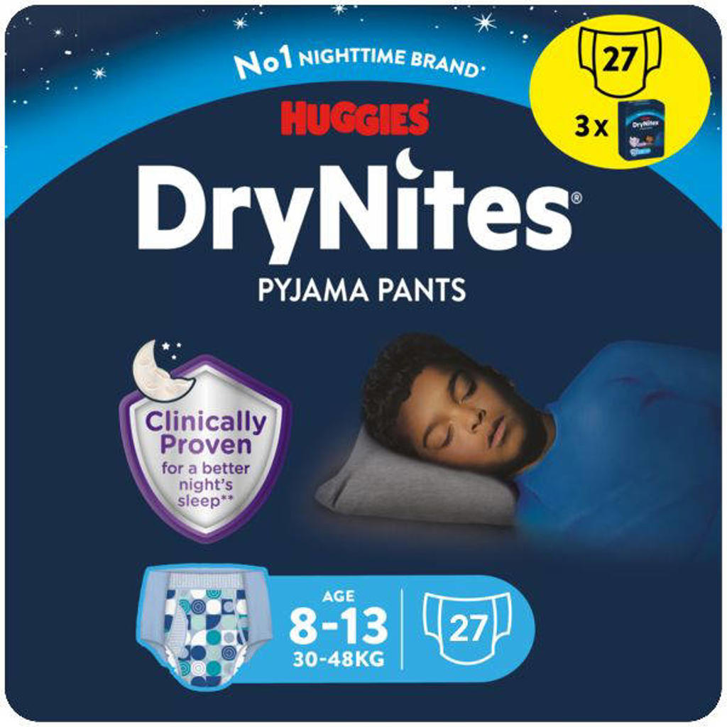 Huggies DryNites Luierbroekjes - jongens - 8-13 jaar - 27 stuks