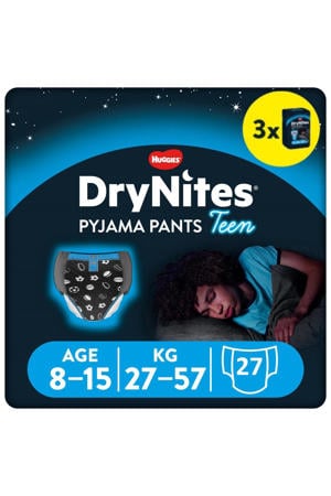 DryNites® luierbroekjes - jongens - 8 tot 15 jaar (27 tot 57 kg) - 27 stuks