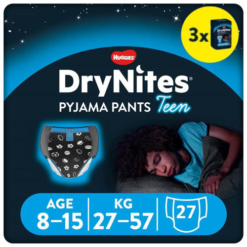 Huggies DryNites® luierbroekjes - jongens - 8 tot 15 jaar (27 tot 57 kg) - 27 stuks