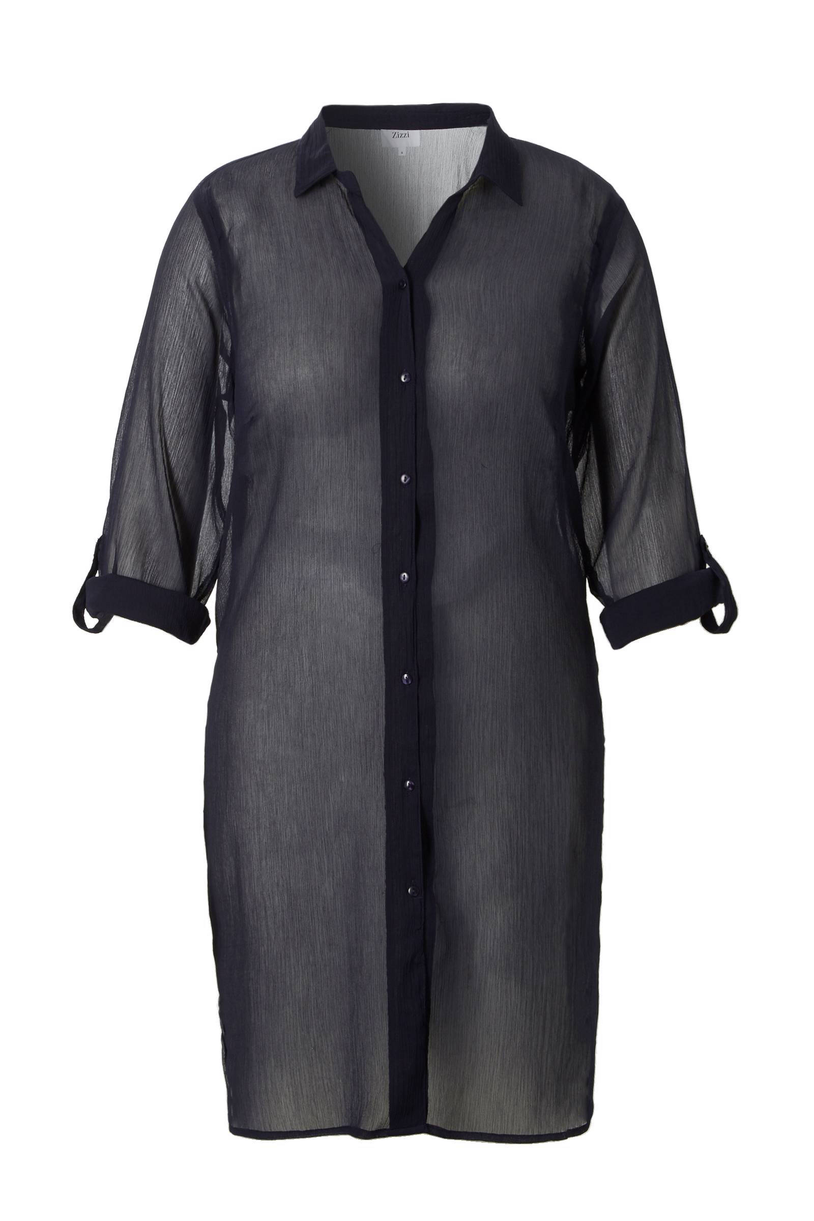 Verbazingwekkend Zizzi transparante lange blouse | wehkamp KF-71
