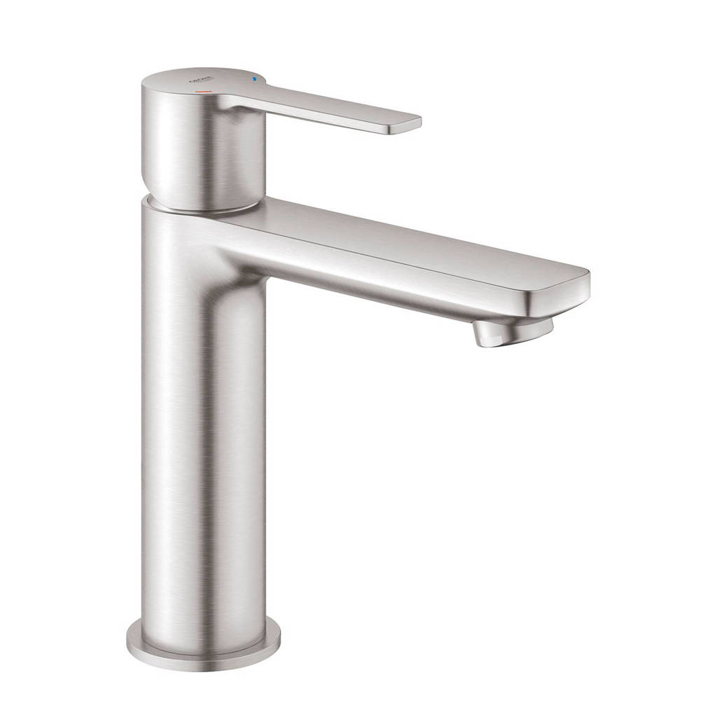 Grohe Lineare wastafelkraan 18cm, rvs
