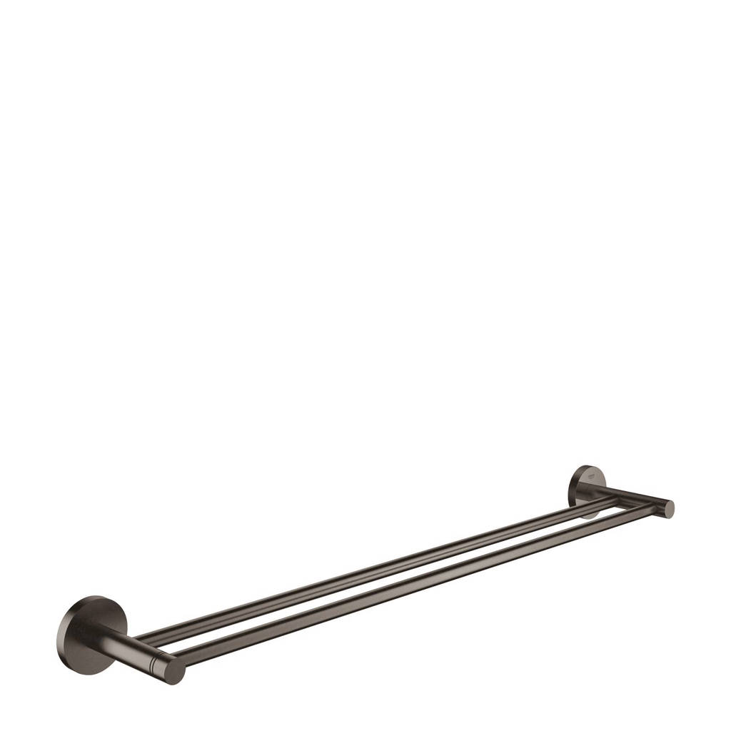 Grohe Essentials dubbele handdoekhouder, Antraciet