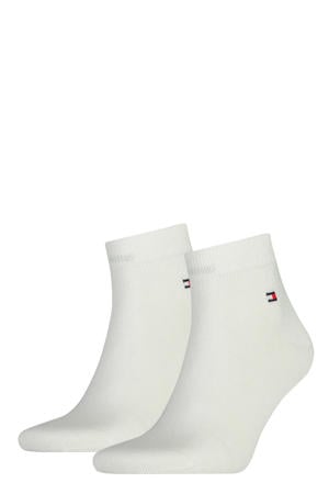sokken Quarter met logo - wit (set van 2)