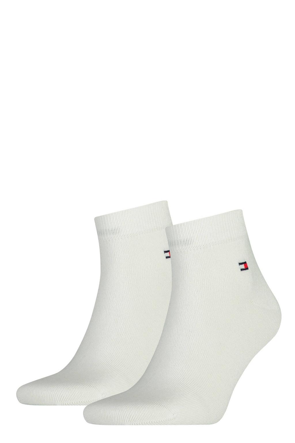 Tommy Hilfiger sokken Quarter met logo - wit (set van 2)