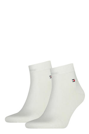 sokken Quarter met logo - wit (set van 2)