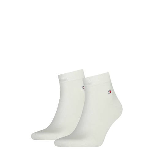 Tommy Hilfiger sokken Quarter met logo - set van 2 wit afbeelding