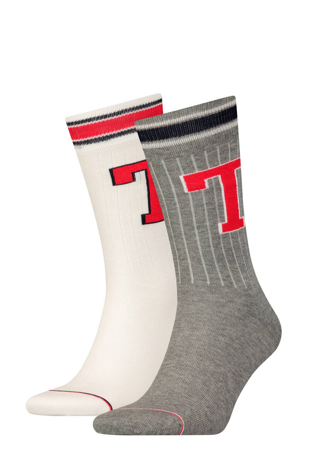 Tommy Hilfiger sokken (2 paar), Grijs/wit/rood/donkerblauw