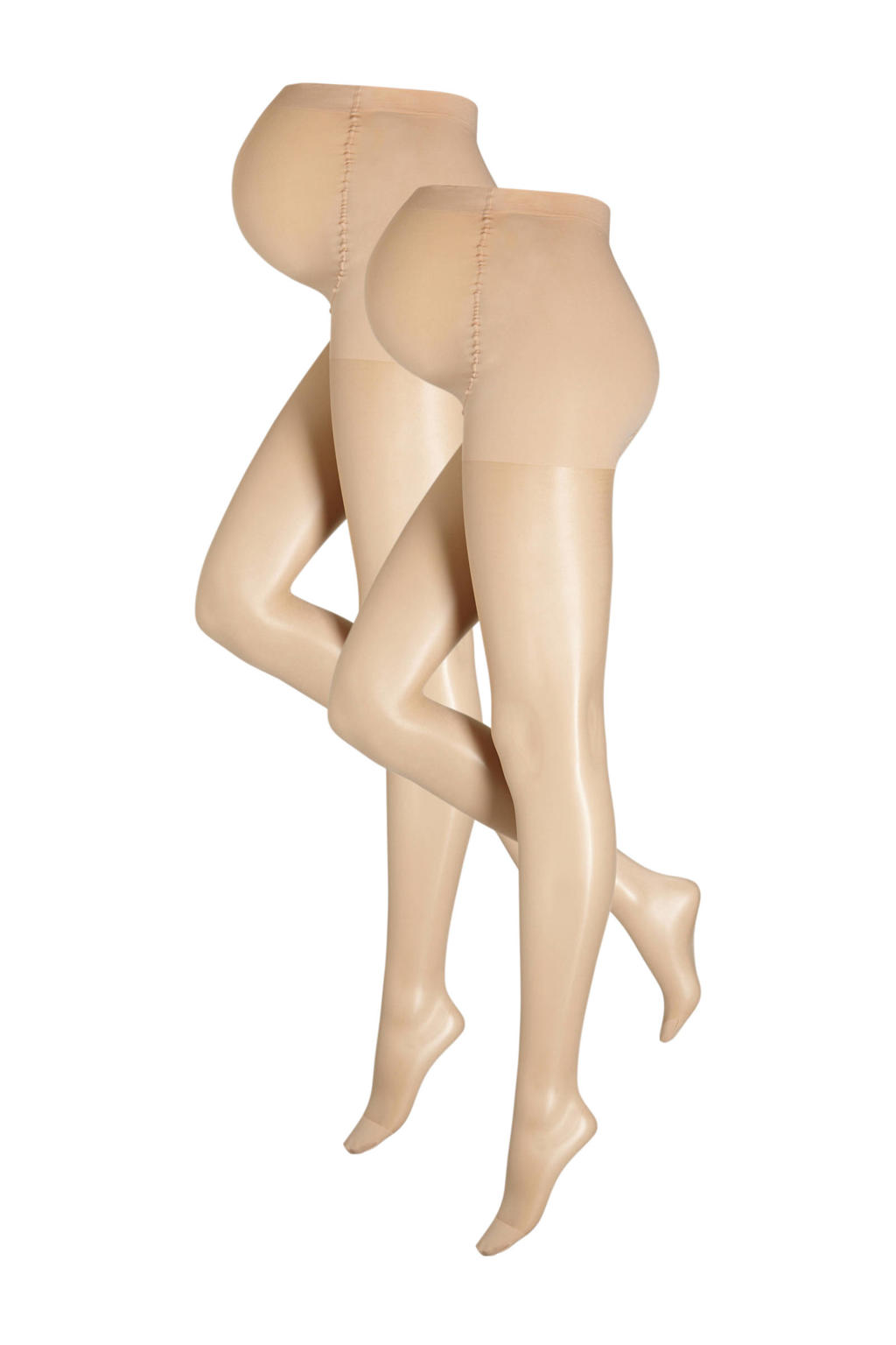 whkmp's own zwangerschapspanty 15 denier - beige (set van 2)