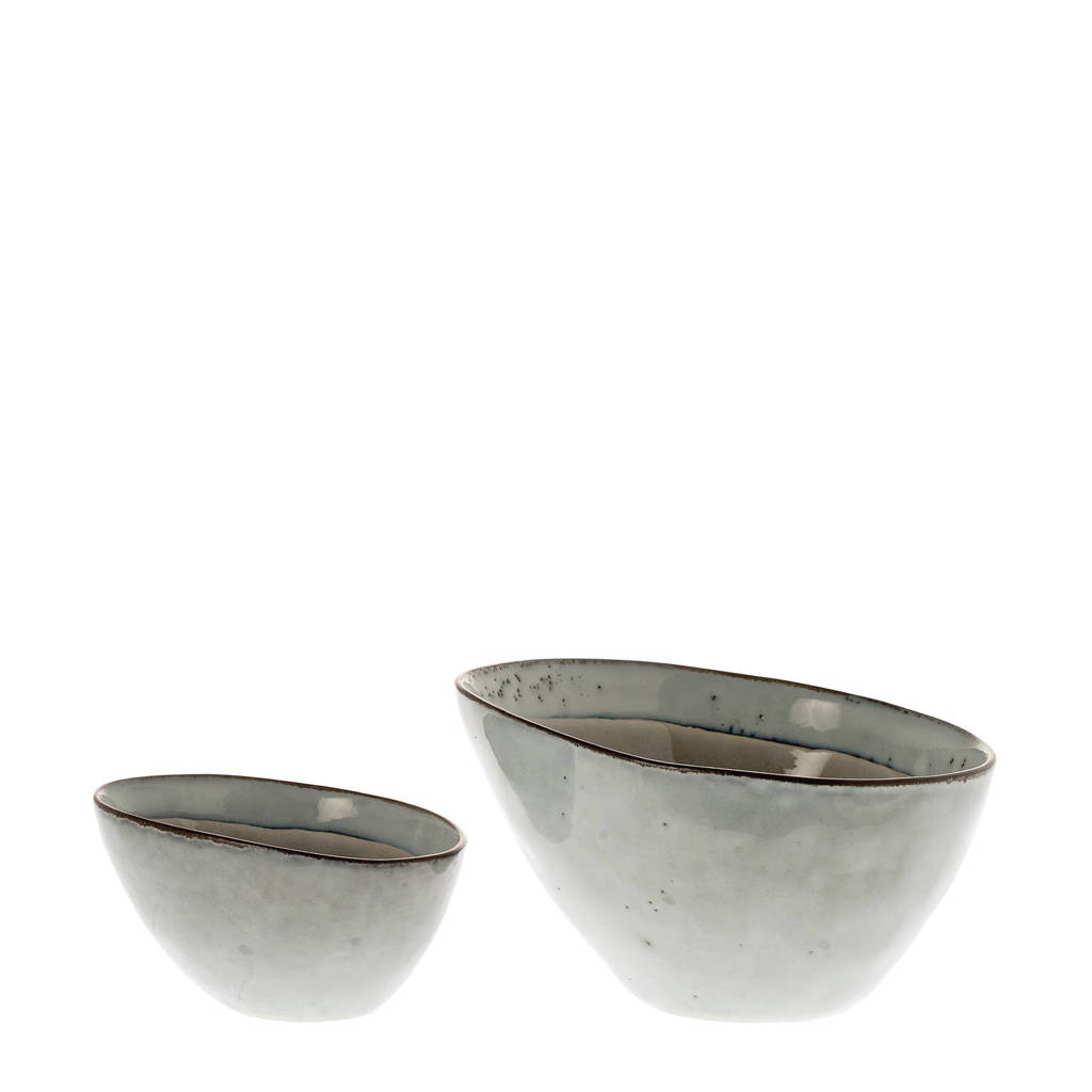 Riverdale Metz kom (12x15 cm) (set van 2), Grijs