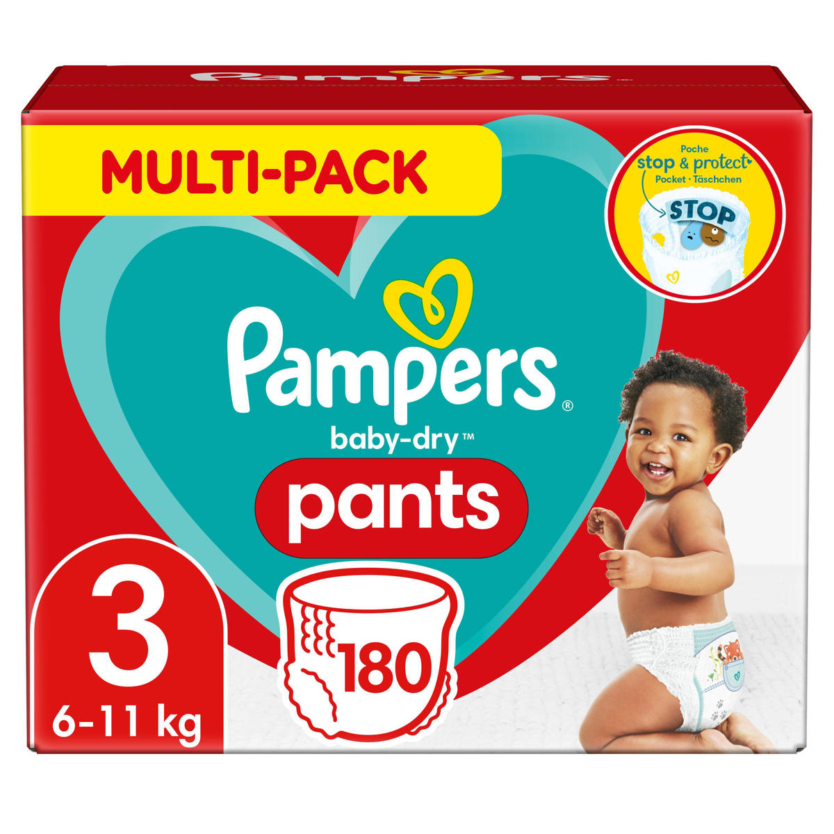 Pampers Baby-Dry Pants Luierbroekjes - 3 (6-11 - 180 stuks - Multi-Pack | wehkamp
