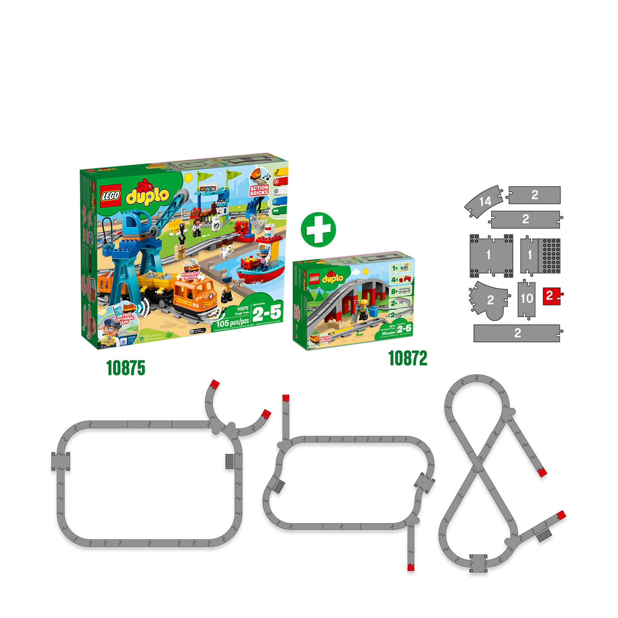 LEGO DUPLO Trein brug en rails 10872 wehkamp
