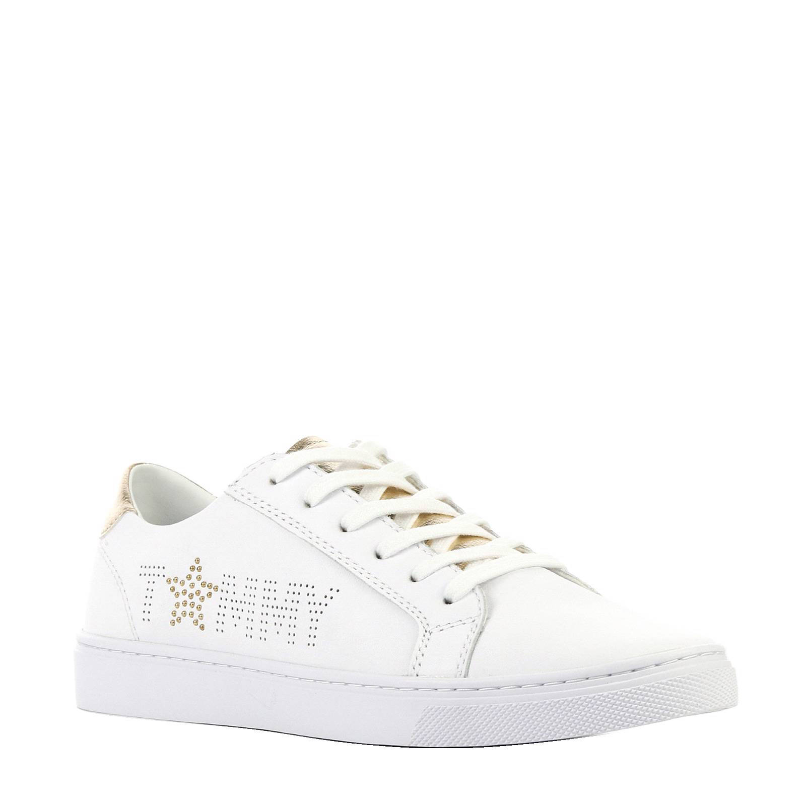 Tommy Hilfiger leren sneakers met studs | wehkamp