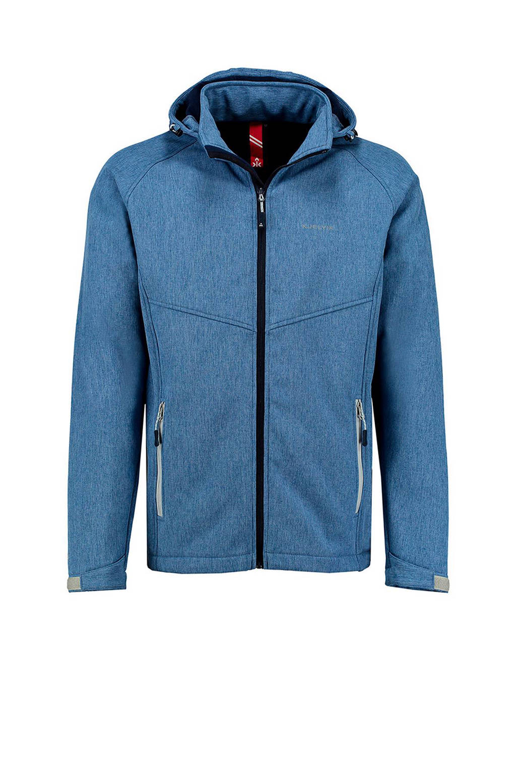 Kjelvik Peader softshell jack middenblauw