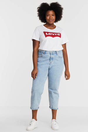 T-shirt Perfect Graphic Tee met logo wit/rood