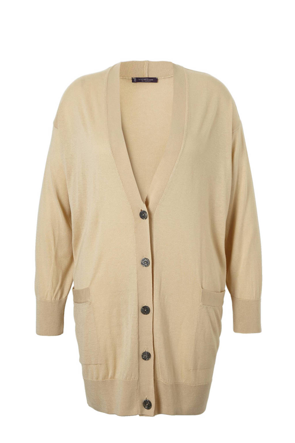 Violeta by Mango vest beige, Beige
