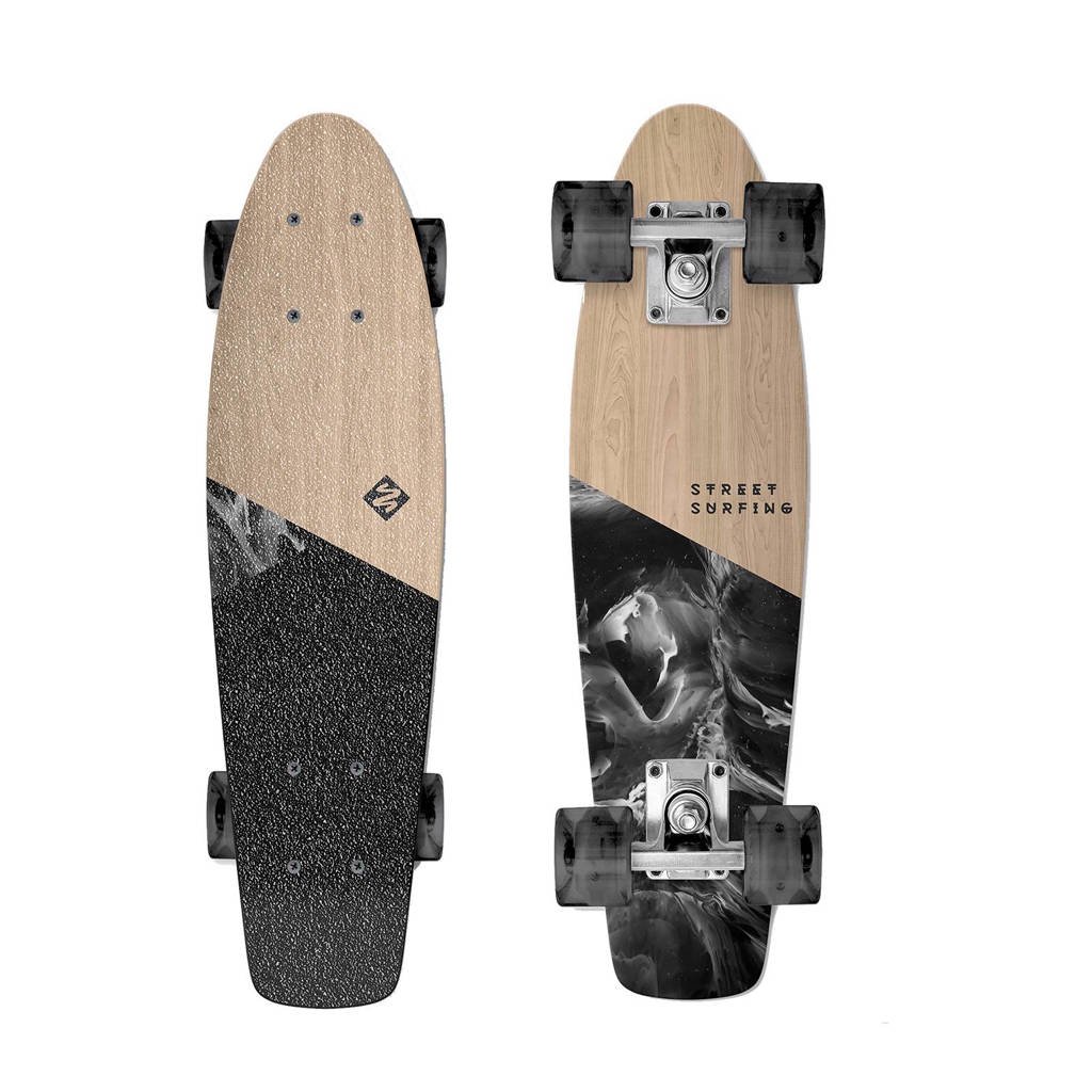 StreetSurfing Beach Wood skateboard, Bruin/zwart