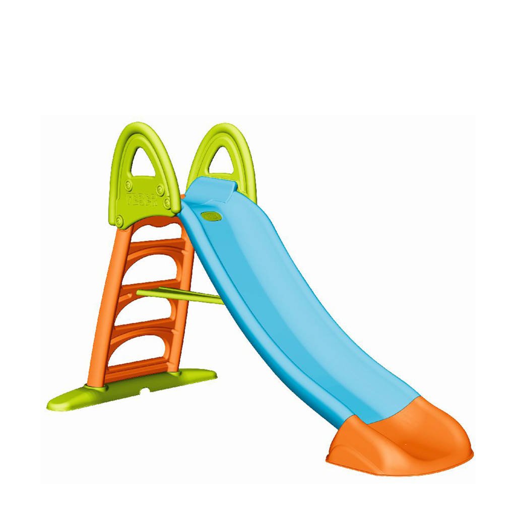 Feber Slide 10 inklapbare glijbaan, Groen/blauw/oranje