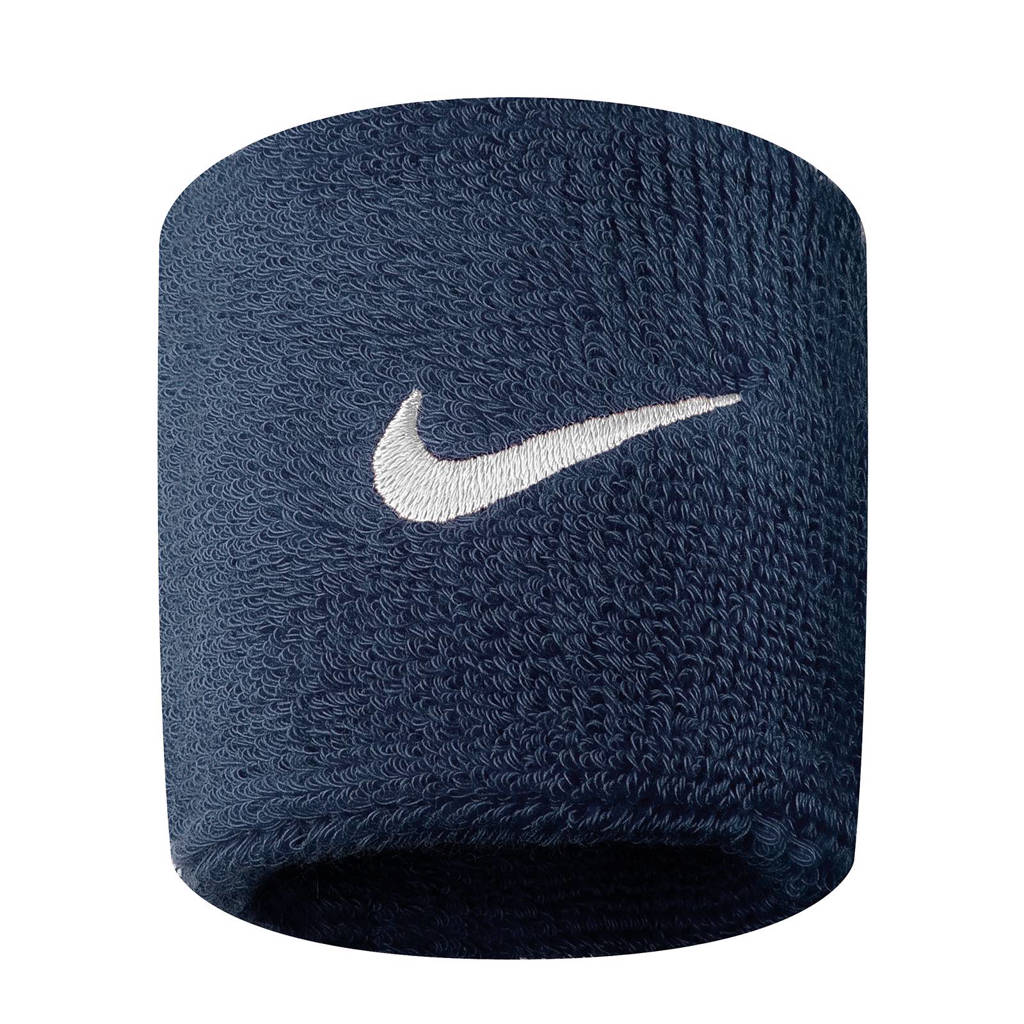 Nike polsband - set van 2, Donkerblauw/wit