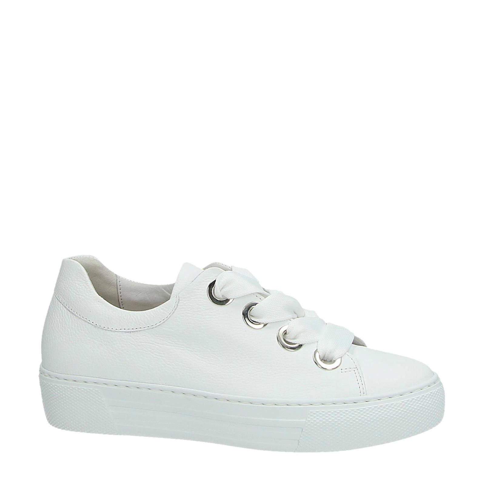 Gabor leren sneakers wit | wehkamp