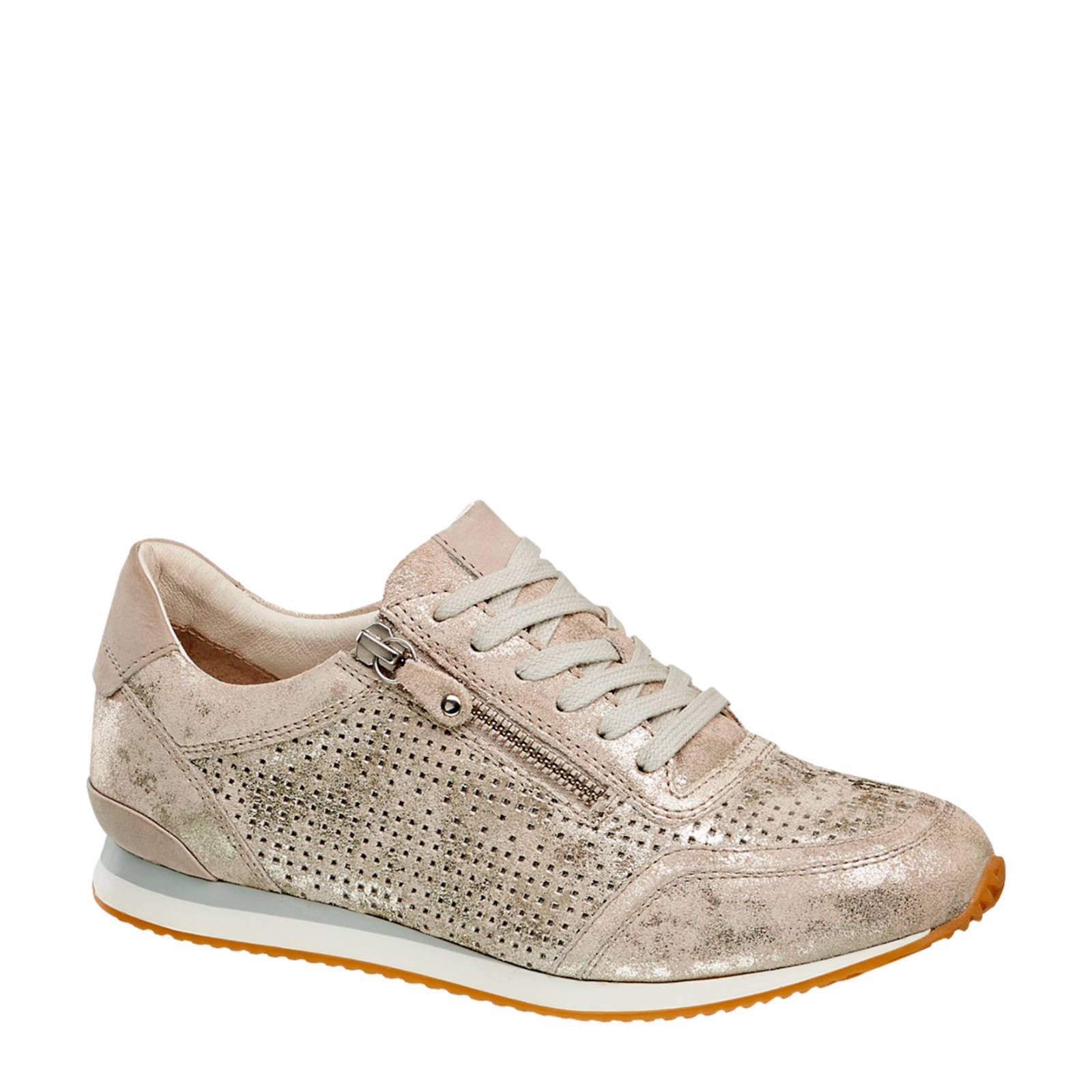 vanHaren 5th Avenue metallic leren sneakers | wehkamp