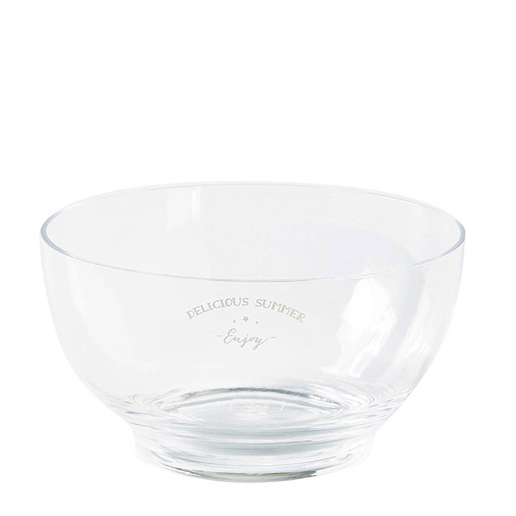 Riviera Maison Delicious Summer kom (Ø14 cm), Transparant