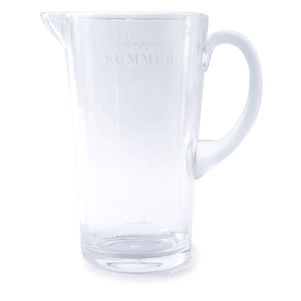 Riviera Maison Happy Summer kan (Ø13,5 cm), Transparant